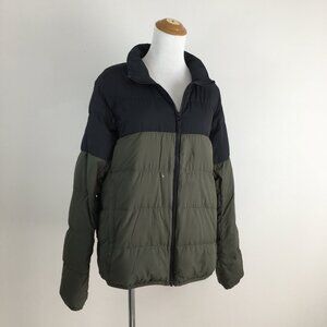 UNIQLO Green Black Zip Pockets Ultra Light Down Filling Lightweight Jacket